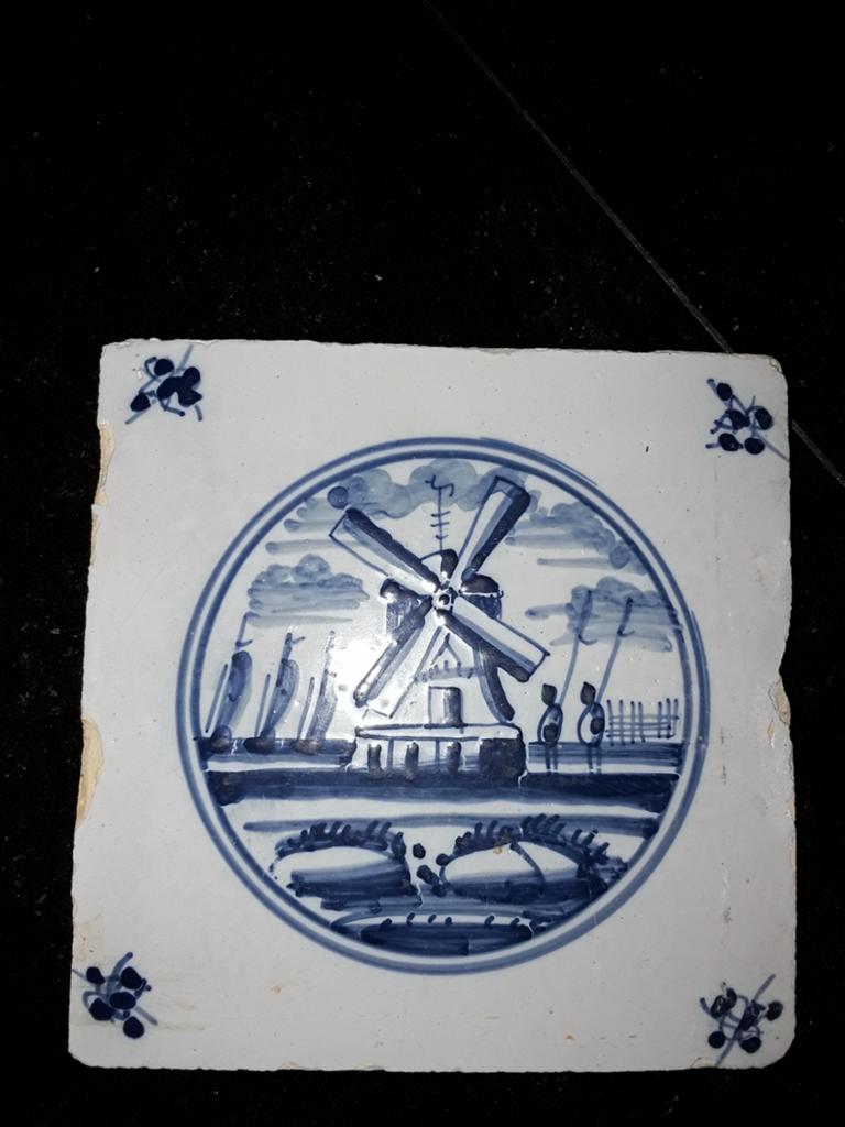 Antieke Friese wandtegel, Ophalen of Verzenden