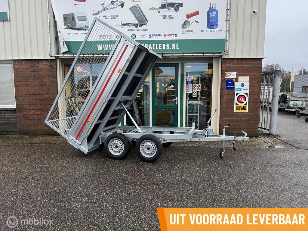 Kipper 300x150 handmatig 2x750kg loofrekken ook enkelas, Auto diversen, Aanhangers en Bagagewagens, Nieuw
