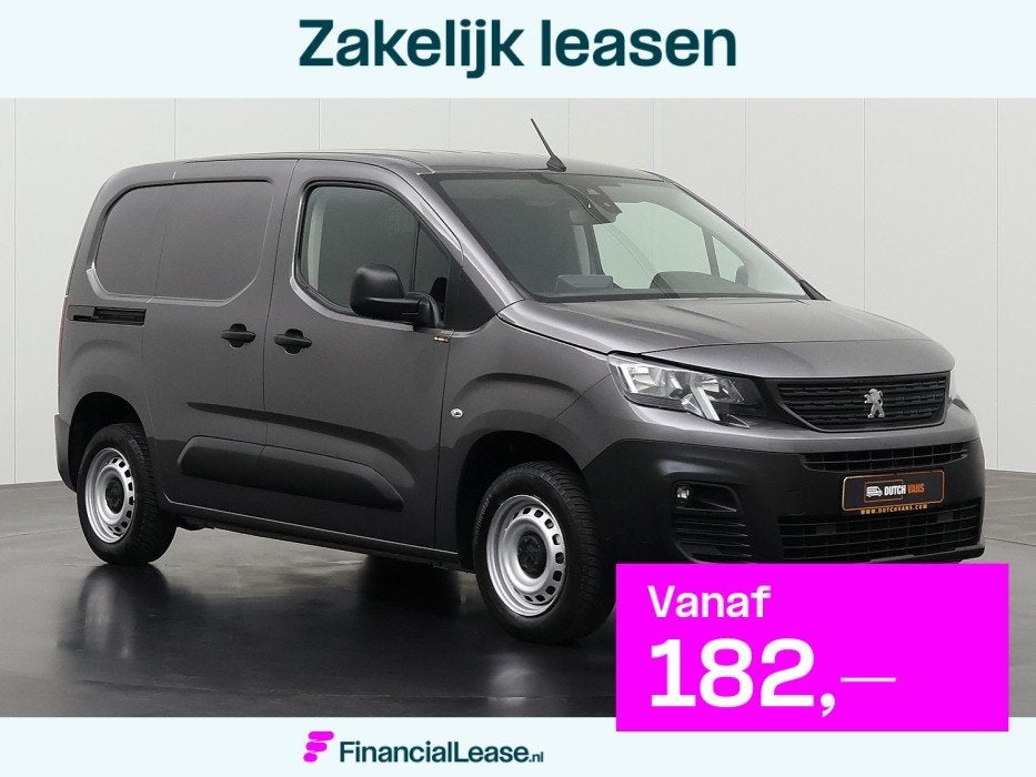 Peugeot Partner 1.5HDi | 3-Persoons | Navigatie | Multimedia, Dealer onderhouden, Stof, Gebruikt, 4 cilinders