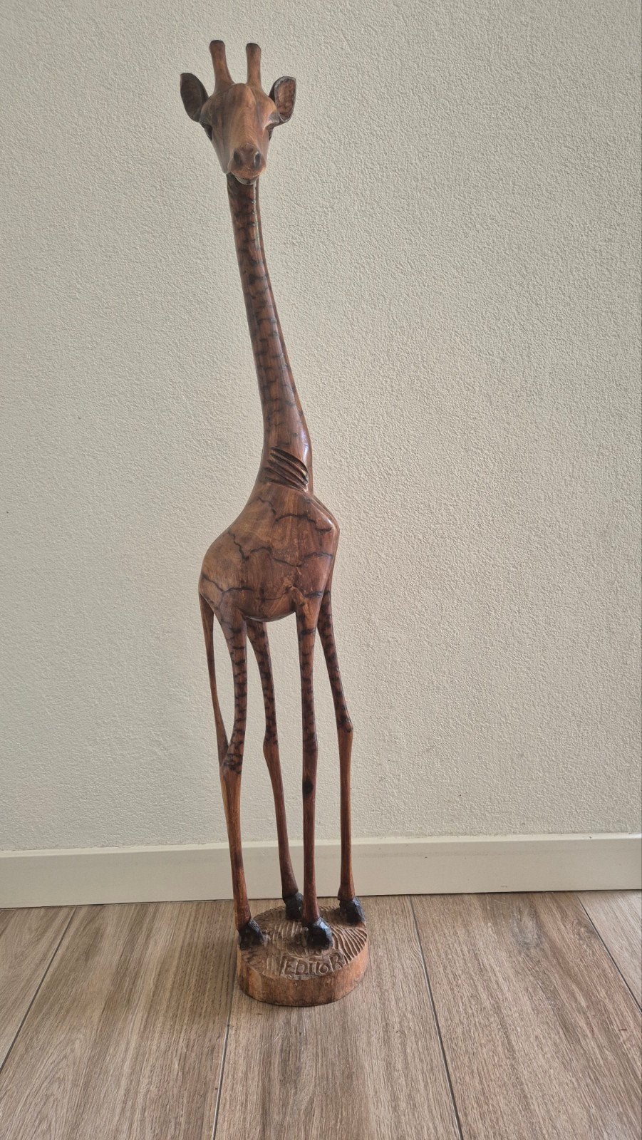 Houtsnijwerk Giraf, 114 cm hoog, Ophalen