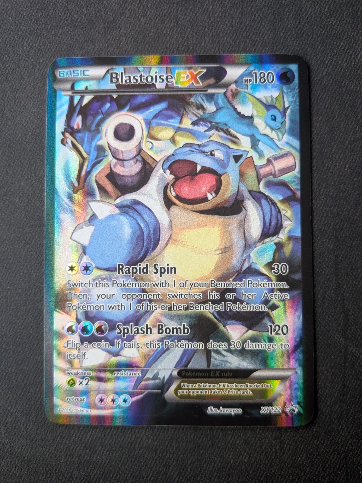 Blastoise EX XY122 Pokémon Kaart - Foil, Ophalen of Verzenden, Gebruikt, Losse kaart, Foil
