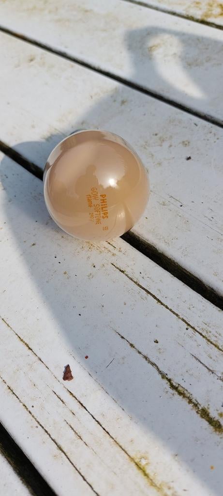 Philips Softone 60W E27 Gloeilamp - Dikke Fitting, Gebruikt, 60 watt of meer, Soft of Flame, Gloeilamp