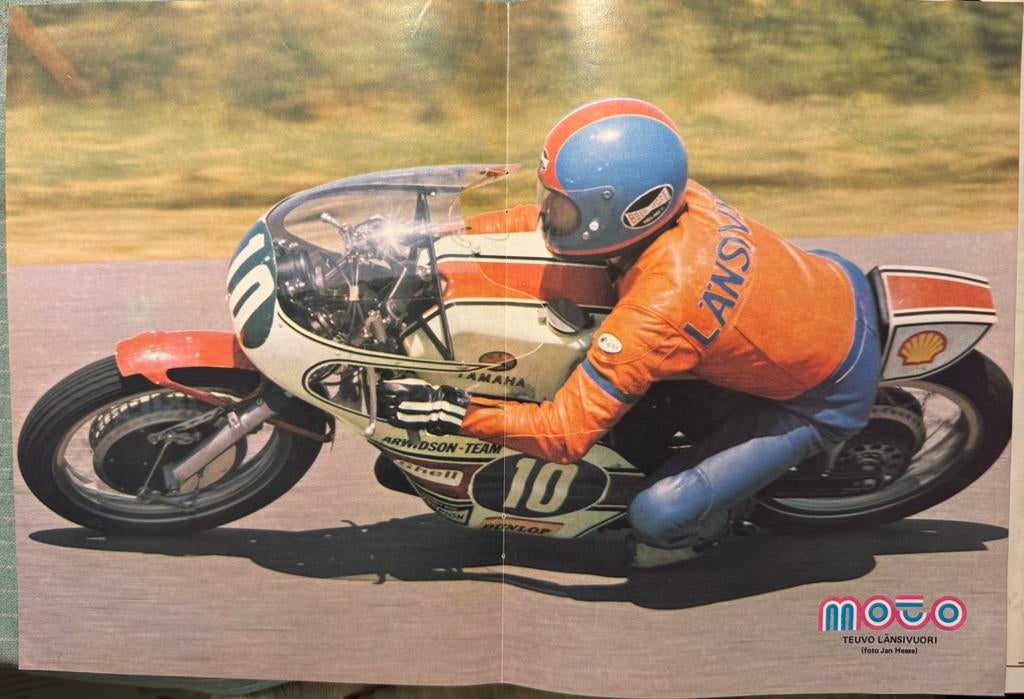 Poster Teuvo Länsivuori, Verzenden, Zo goed als nieuw, Motoren