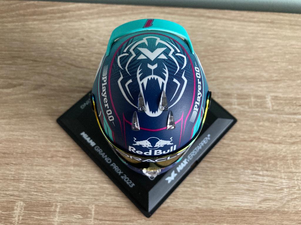 ✅ Max Verstappen 1:4 helm Miami GP 2023 Red Bull Racing RB19, Verzamelen, Ophalen of Verzenden, Nieuw, Formule 1
