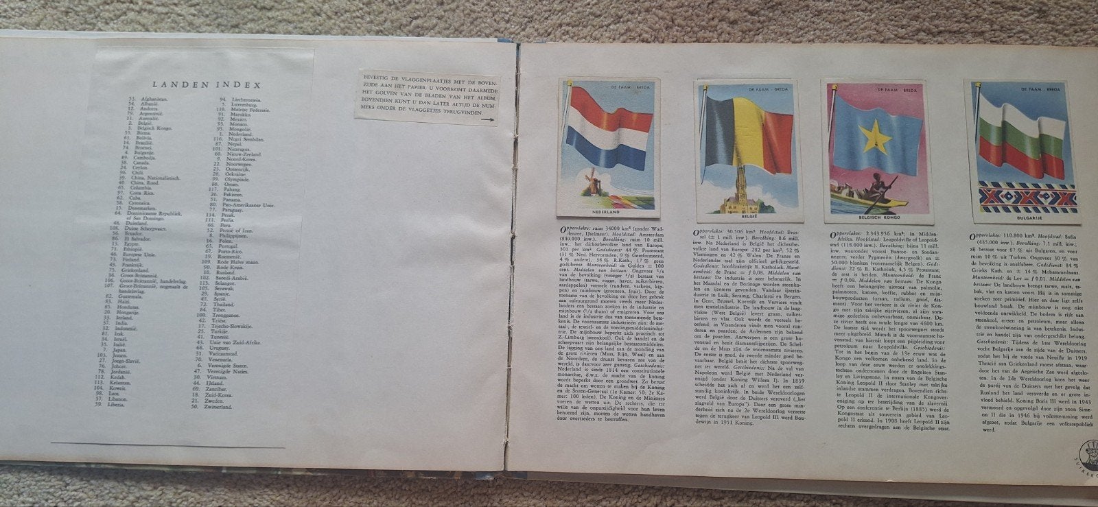 Vlaggen van alle landen - N.V. De Faam Breda (1938), Ophalen of Verzenden, Gelezen, Overige typen