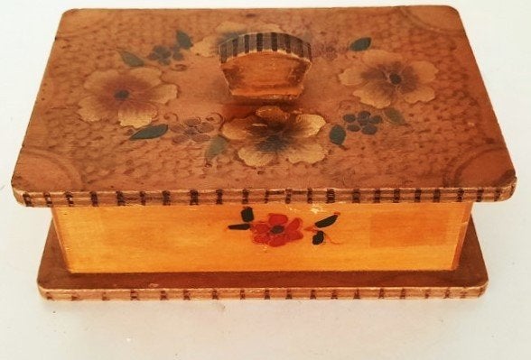 Uniek antiek handbeschilderd houten kistje Flor Fina Sigaren, Ophalen