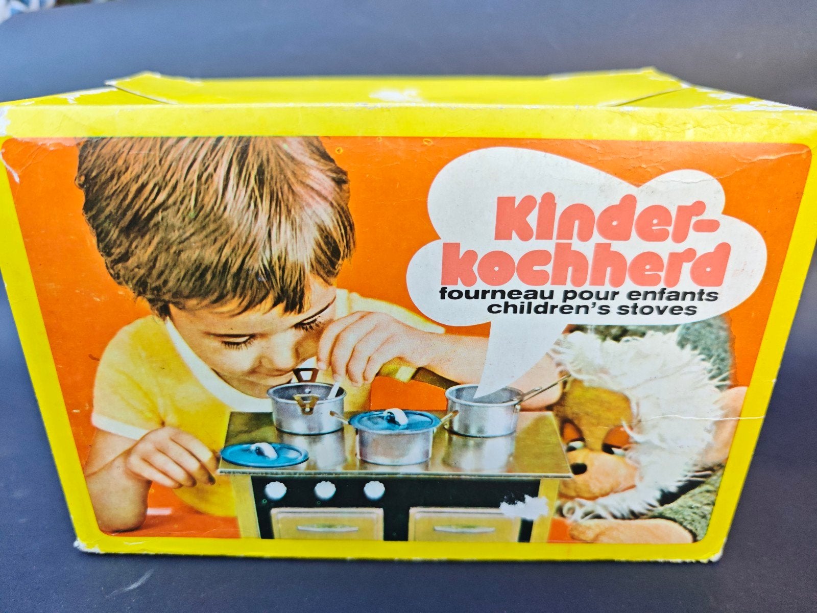Vintage VERO Kinder-Kochherd Speelgoedfornuis +Pannen+Doos, Ophalen of Verzenden, Gebruikt, Jongen of Meisje