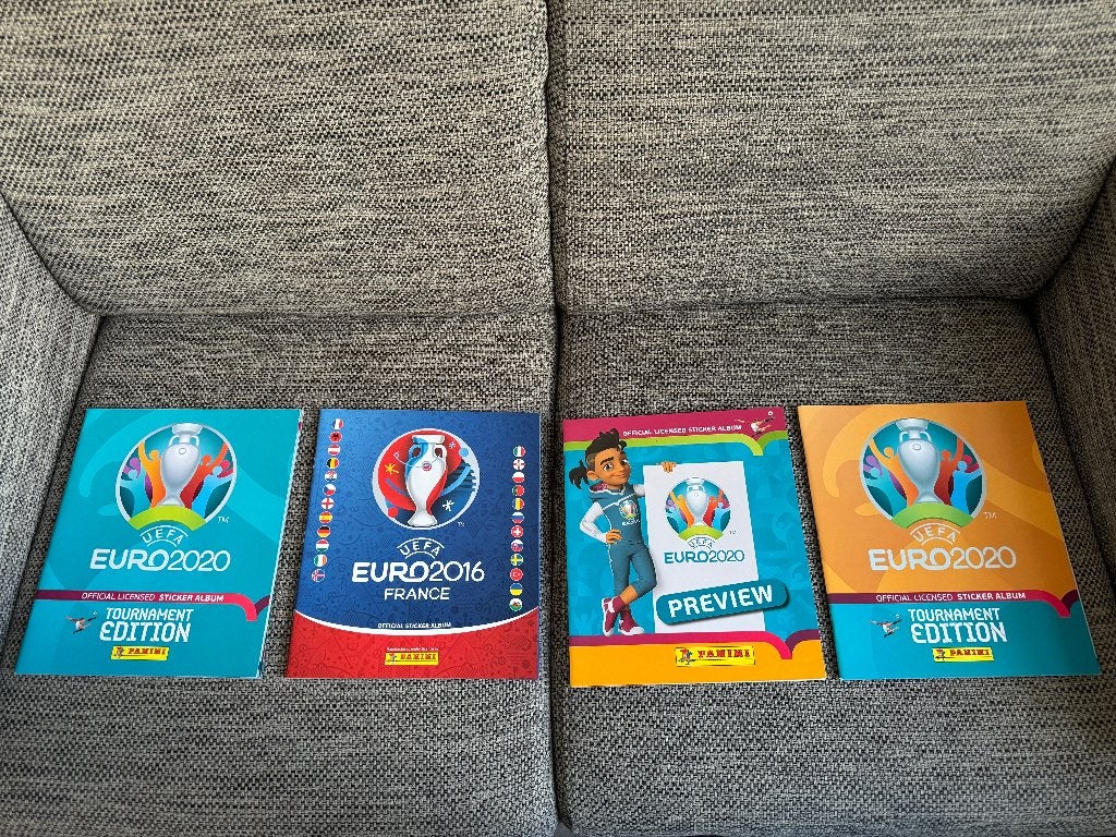 4 Lege Panini EK sticker Albums, Ophalen of Verzenden, Zo goed als nieuw, Buitenlandse clubs, Poster, Plaatje of Sticker