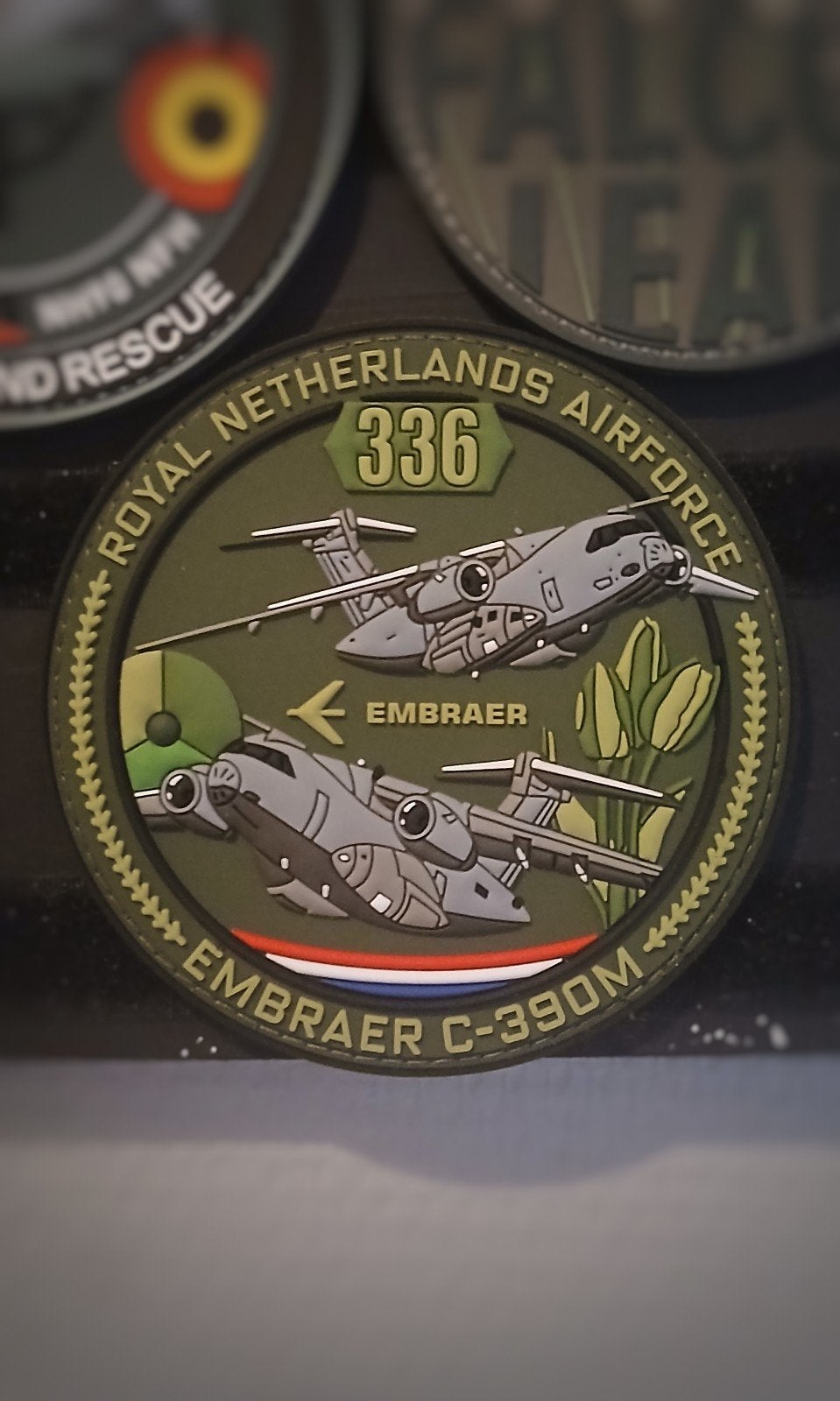 Unieke C-390M militaire patch - 3D PVC - Nieuw, Ophalen of Verzenden, Luchtmacht, Nederland, Embleem of Badge