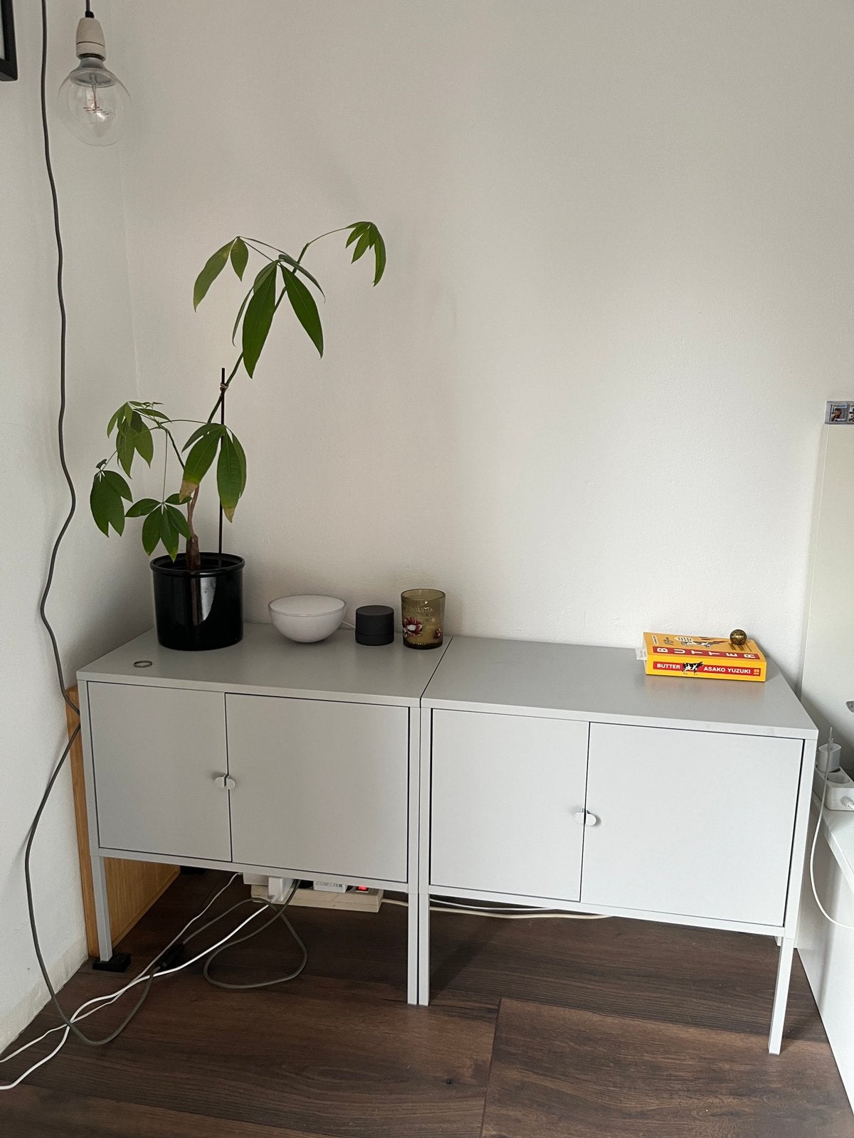 2x Lixhult kast metaal grijs 60x35, Ophalen, Zo goed als nieuw, 25 tot 50 cm, Metaal