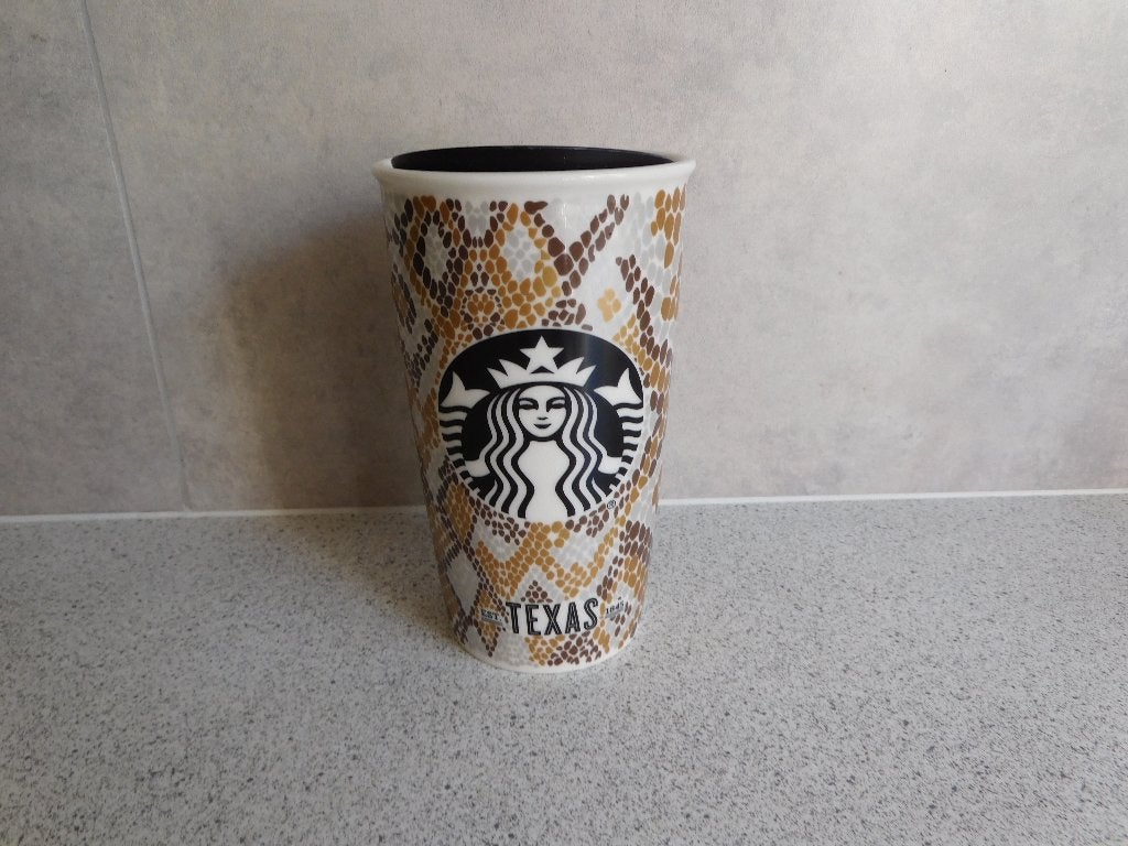 Thermo Mug 355 ml. 2015 Texas Starbucks, Huis en Inrichting, Keuken | Servies, Zo goed als nieuw, Overige stijlen, Starbucks, Porselein