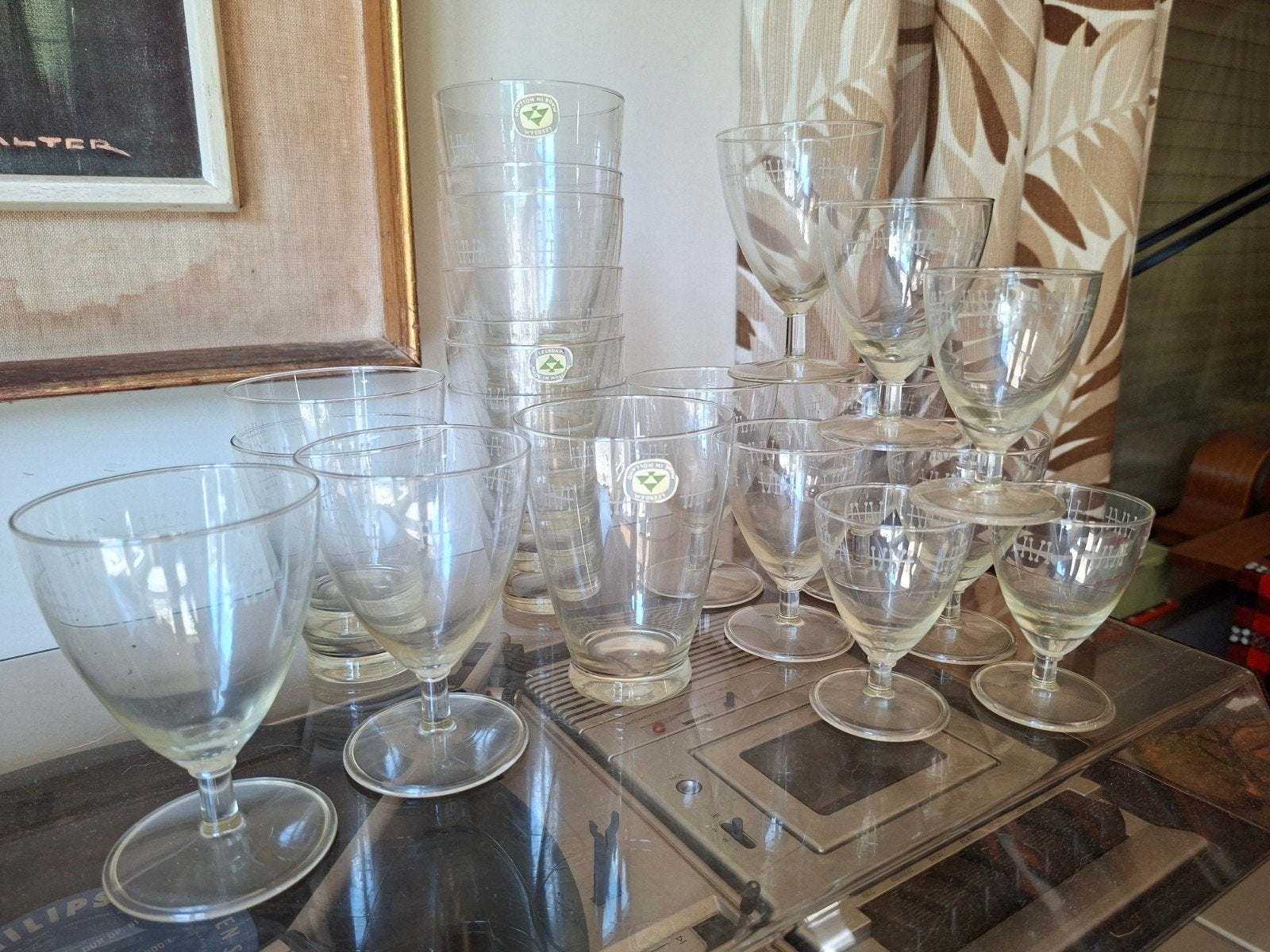 Set glaswerk van Leerdam Holland,vintage glaasjes, Antiek en Kunst, Antiek | Glas en Kristal, Ophalen of Verzenden