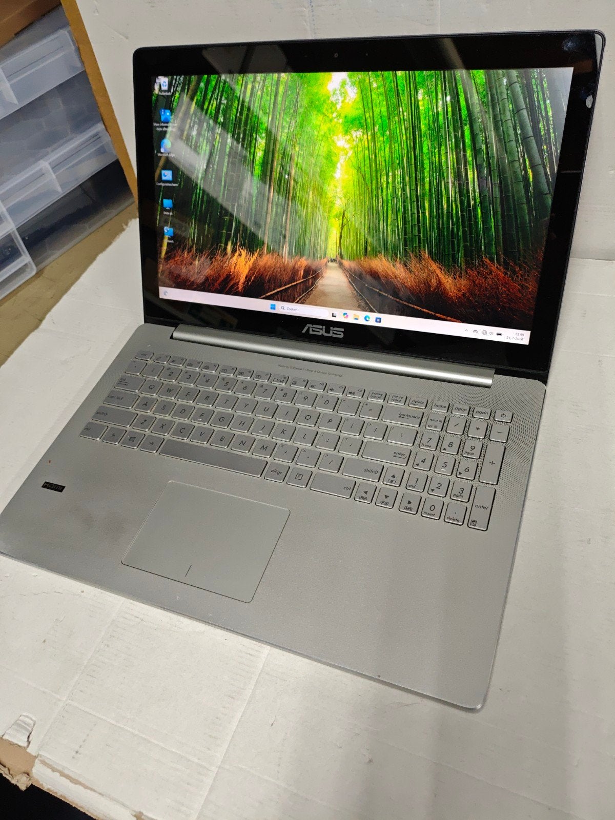 Asus Zenbook 15.6 i7-6700HQ 16GB 256GB SSD GeForce GTX960M, Ophalen, Met videokaart, 2 tot 3 Ghz, Asus Zenbook