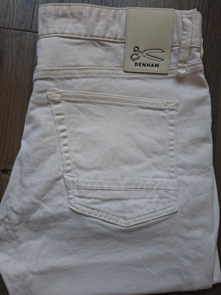 DENHAM Razor slimfit jeans W36 L32, W36 - W38 (confectie 52/54), Wit, Nieuw, Ophalen of Verzenden