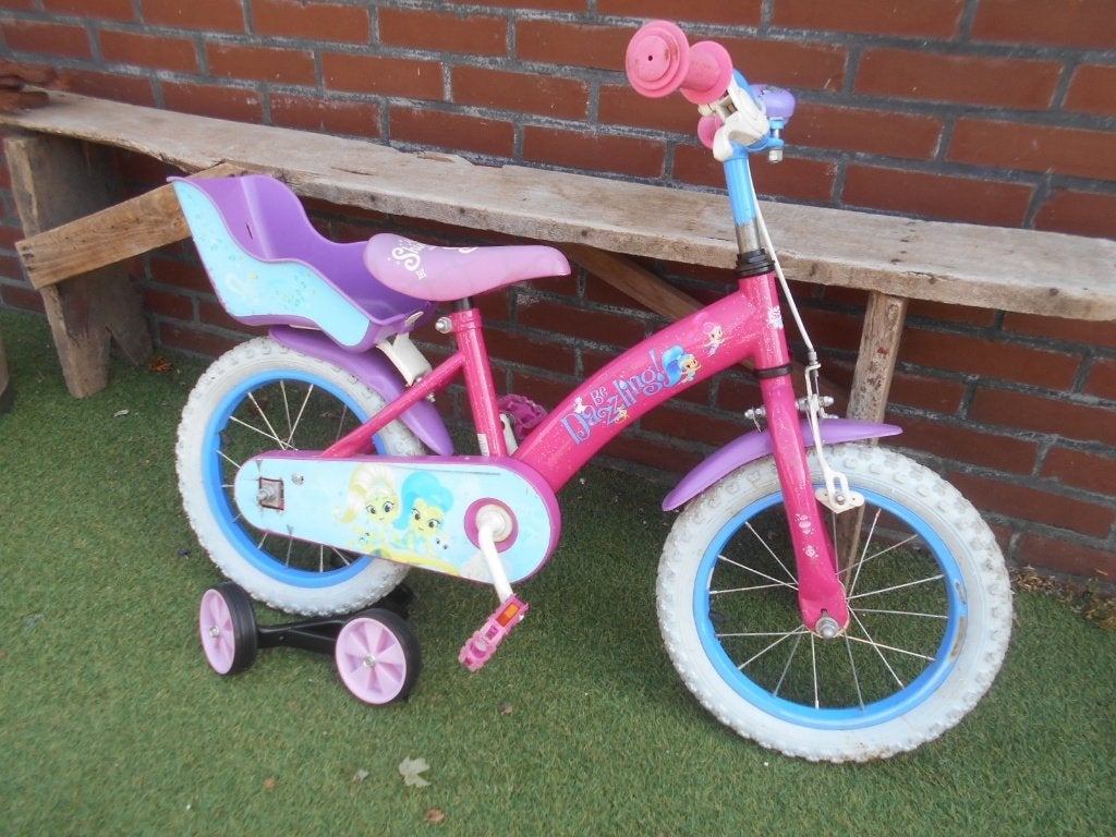 Meisjesfietsje 14 inch, Ophalen, Gebruikt, Minder dan 16 inch, Zijwieltjes