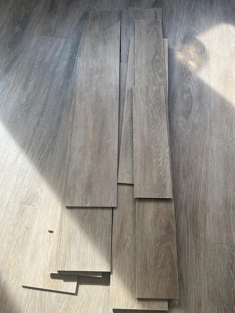 Houtlook PVC vloer looselay, Ophalen, Gebruikt, Bruin, 75 m² of meer