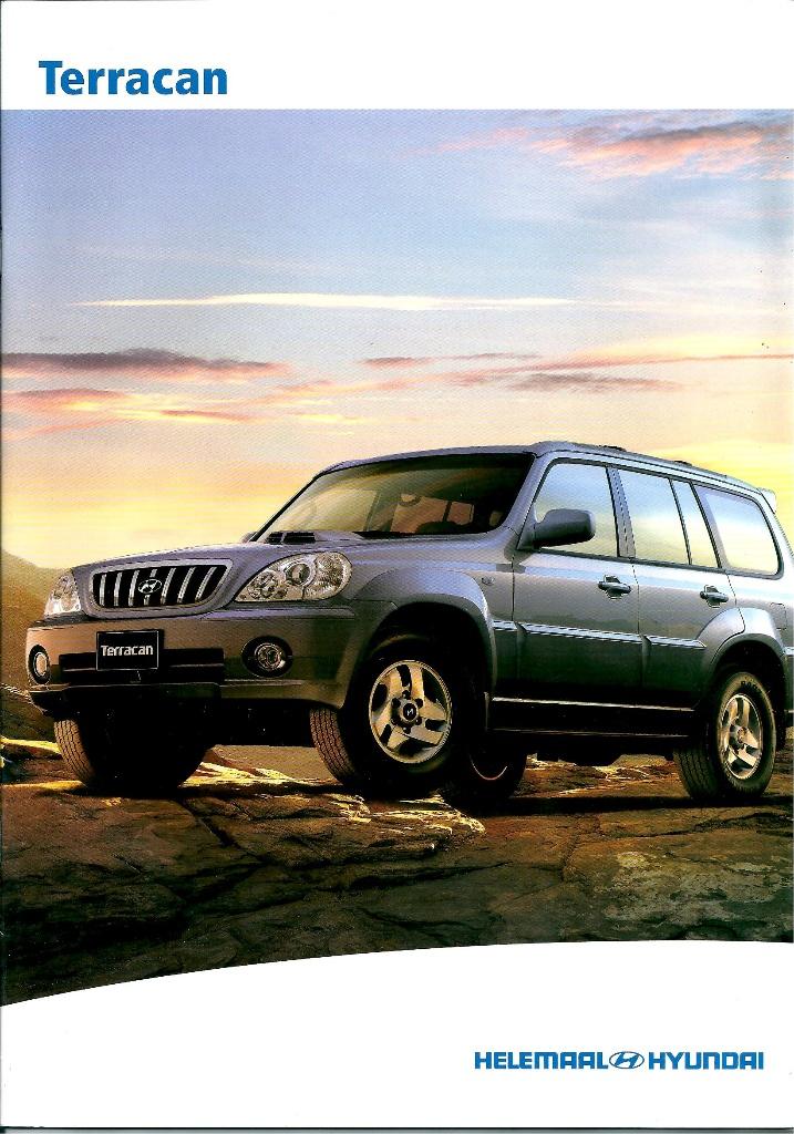 Brochure Hyundai Terracan 2001, Ophalen of Verzenden, Gelezen, Overige merken