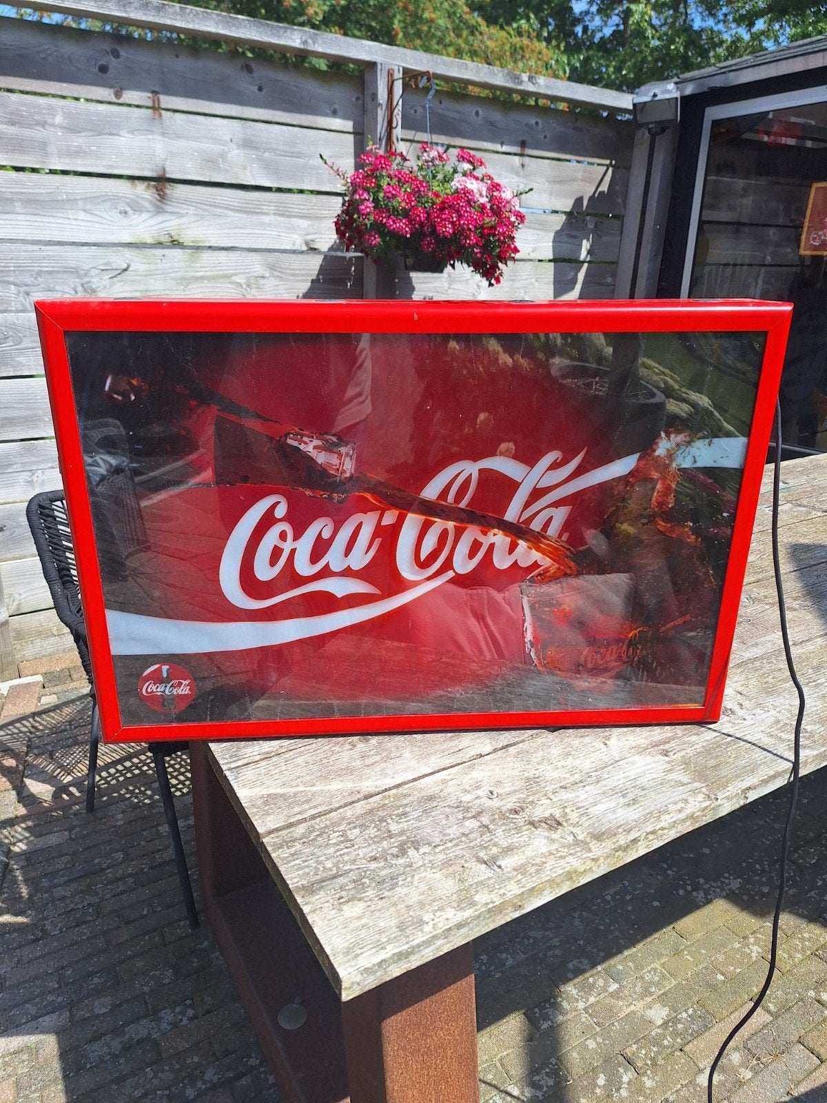 Lichtbak Coca Cola, Ophalen, Gebruikt, Lichtbak of (neon) lamp