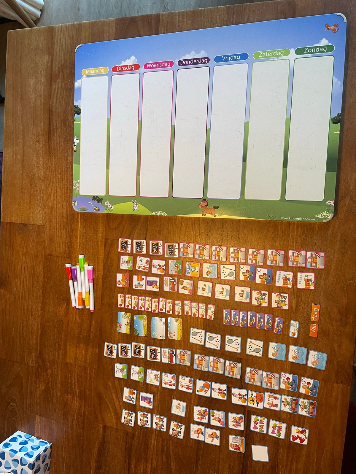 Magnetisch kinderplanbord Weide met pictogrammen, Ophalen of Verzenden, Gebruikt, Ontdekken