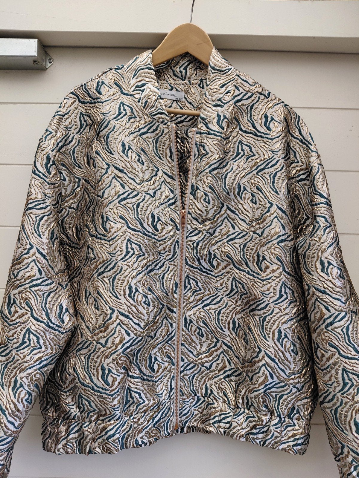 Ambika bomberjack met zebraprint goud/groen, Maat 42/44 (L), Nieuw, Ophalen of Verzenden, Ambika