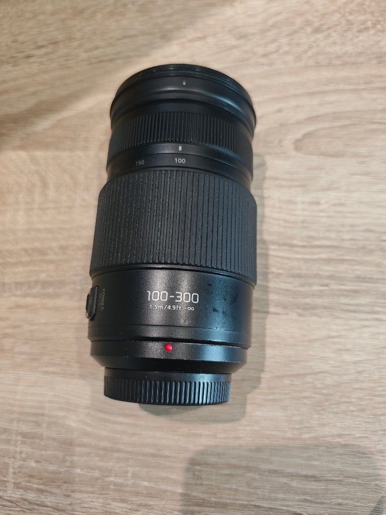 Panasonic Lumix G Vario 100-300mm f/4-5.6 II Power O.I.S., Micro Four Thirds, Handmatige focus, Zo goed als nieuw, Panasonic