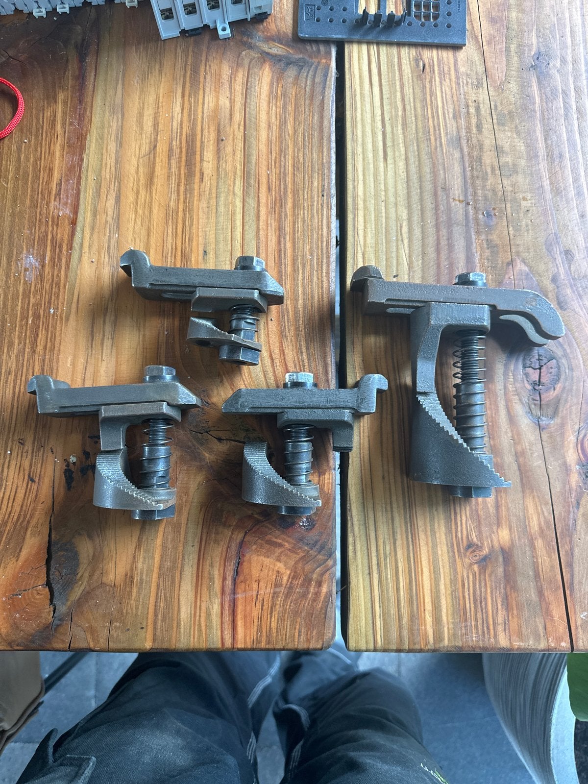 Set van 4 opspan gereedschappen - Klemmen, Ophalen of Verzenden, Gebruikt, Klem, Overige merken