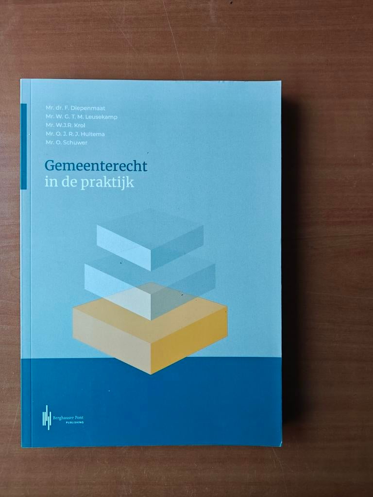 Gemeenterecht in de praktijk, Boeken, Zo goed als nieuw, Diepenmaat, Beta, HBO