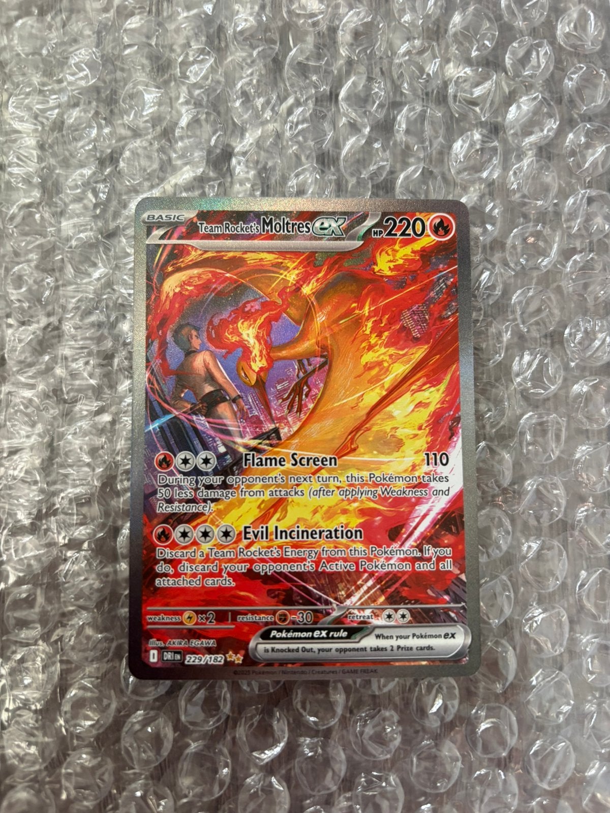 Team Rocket’s Moltres ex 229/182 SIR Destined Rivals, Ophalen of Verzenden, Zo goed als nieuw