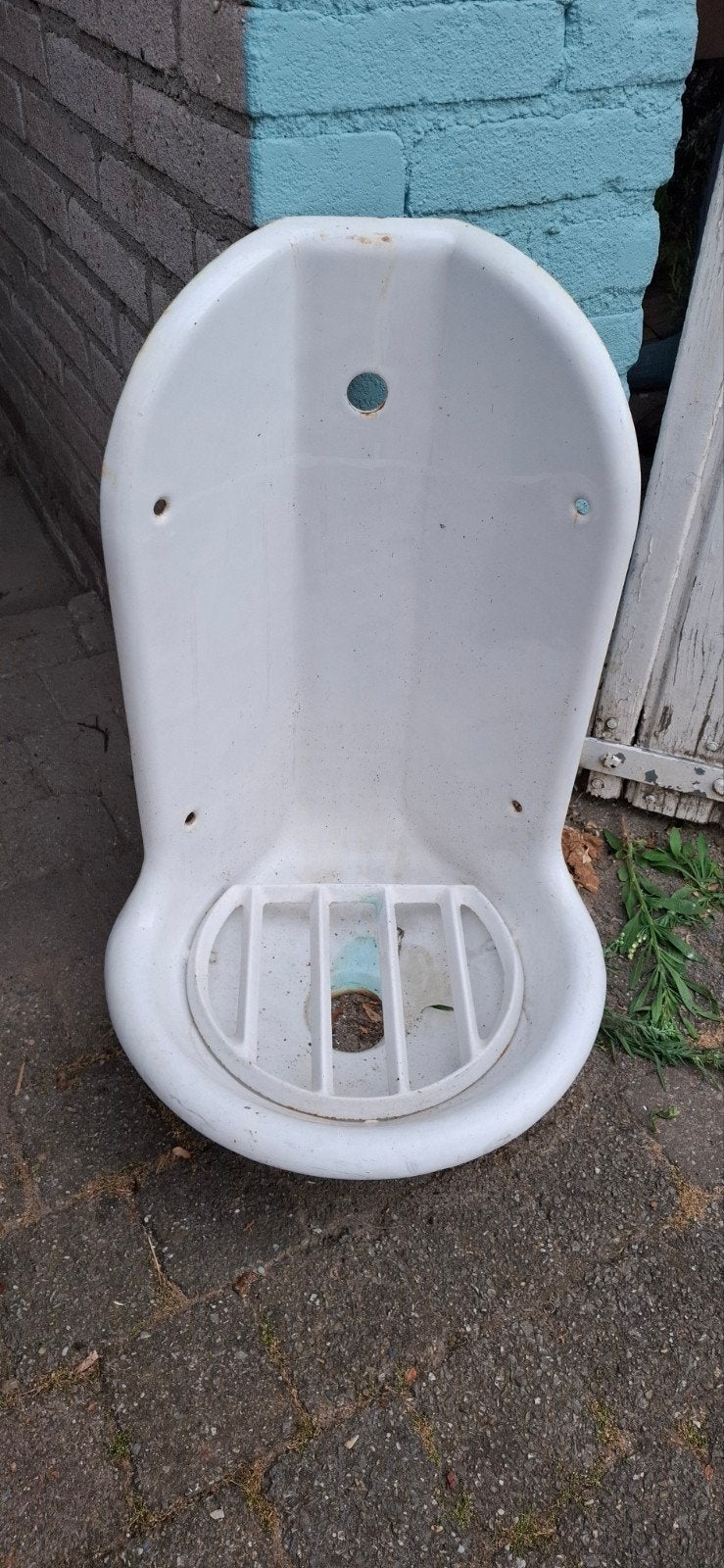 Oude wasbak, Ophalen, Gebruikt