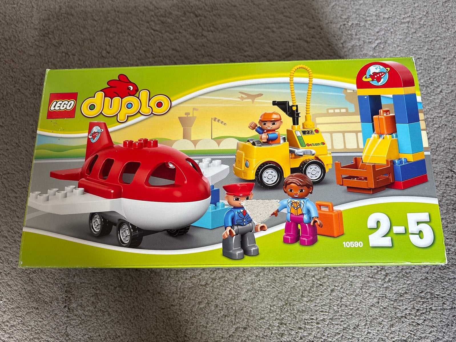 Lego Duplo Vliegveld Set 10590 - Compleet en in doos, Gebruikt, Overige thema's, Ophalen of Verzenden, Compleet