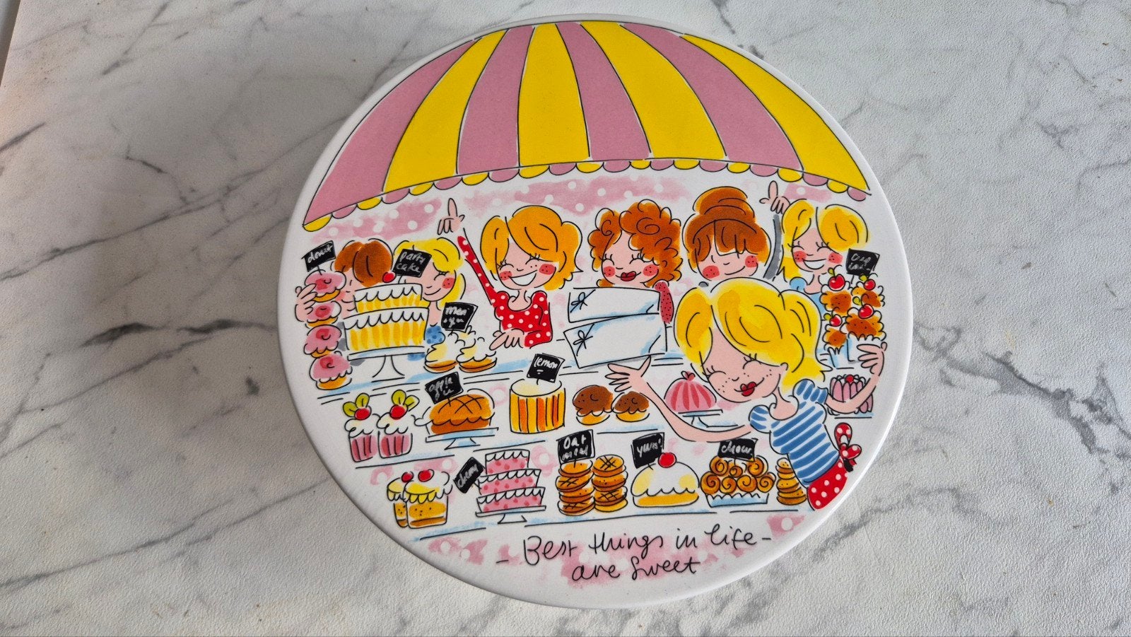 Taartplateau Blond Amsterdam - Best things in life are sweet, Huis en Inrichting, Keuken | Servies, Ophalen, Zo goed als nieuw