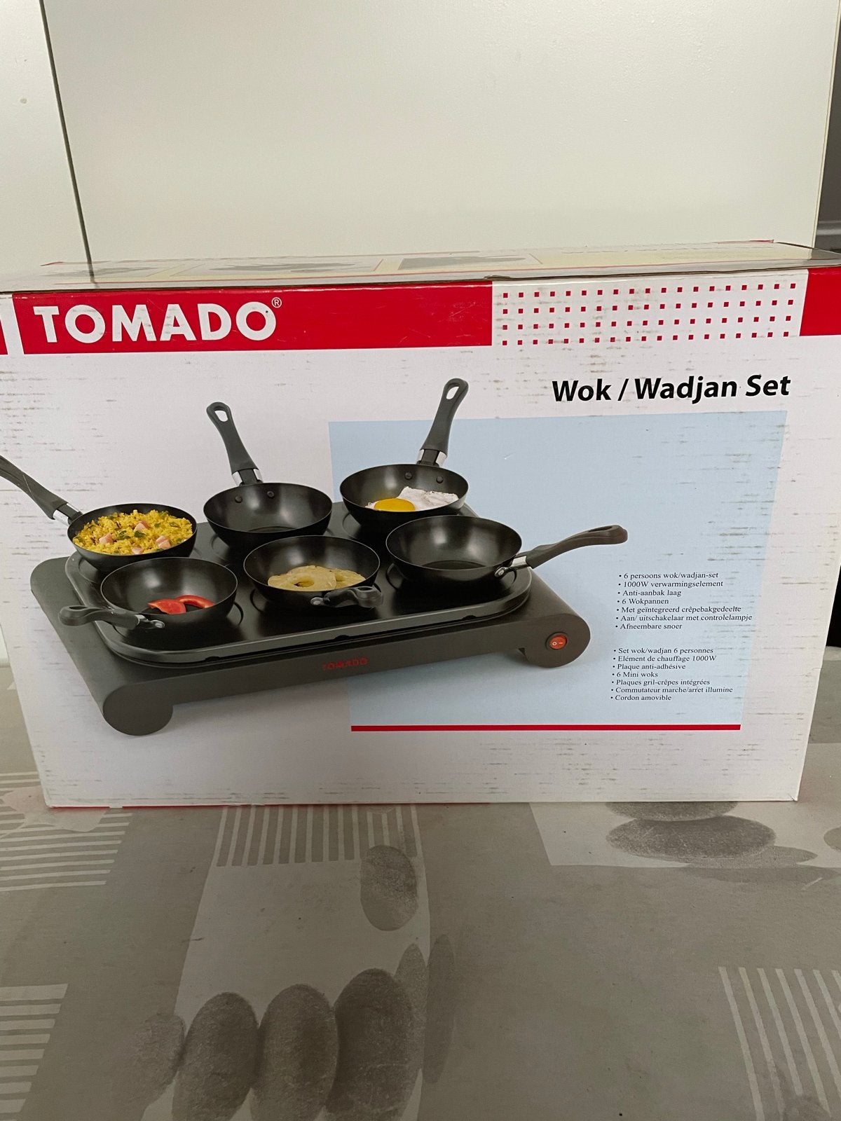 Tomado Wok / Wadjan Set - 6 personen, 1000W, Ophalen, Nieuw