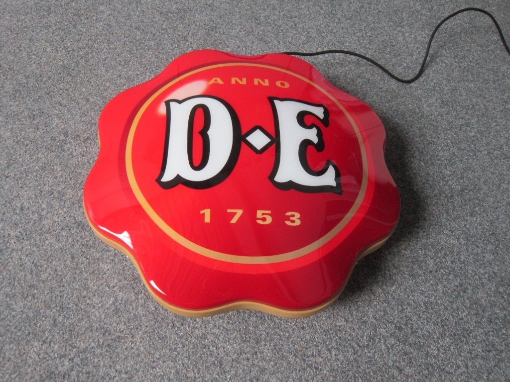 DOUWE EGBERTS LICHTRECLAME, Ophalen, Zo goed als nieuw, Lichtbak of (neon) lamp