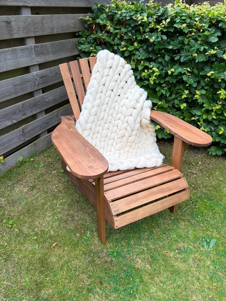 100% Schapenwol handgemaakt plaid - 120 bij 80, 120 cm, Nieuw, 80 cm, Ophalen of Verzenden