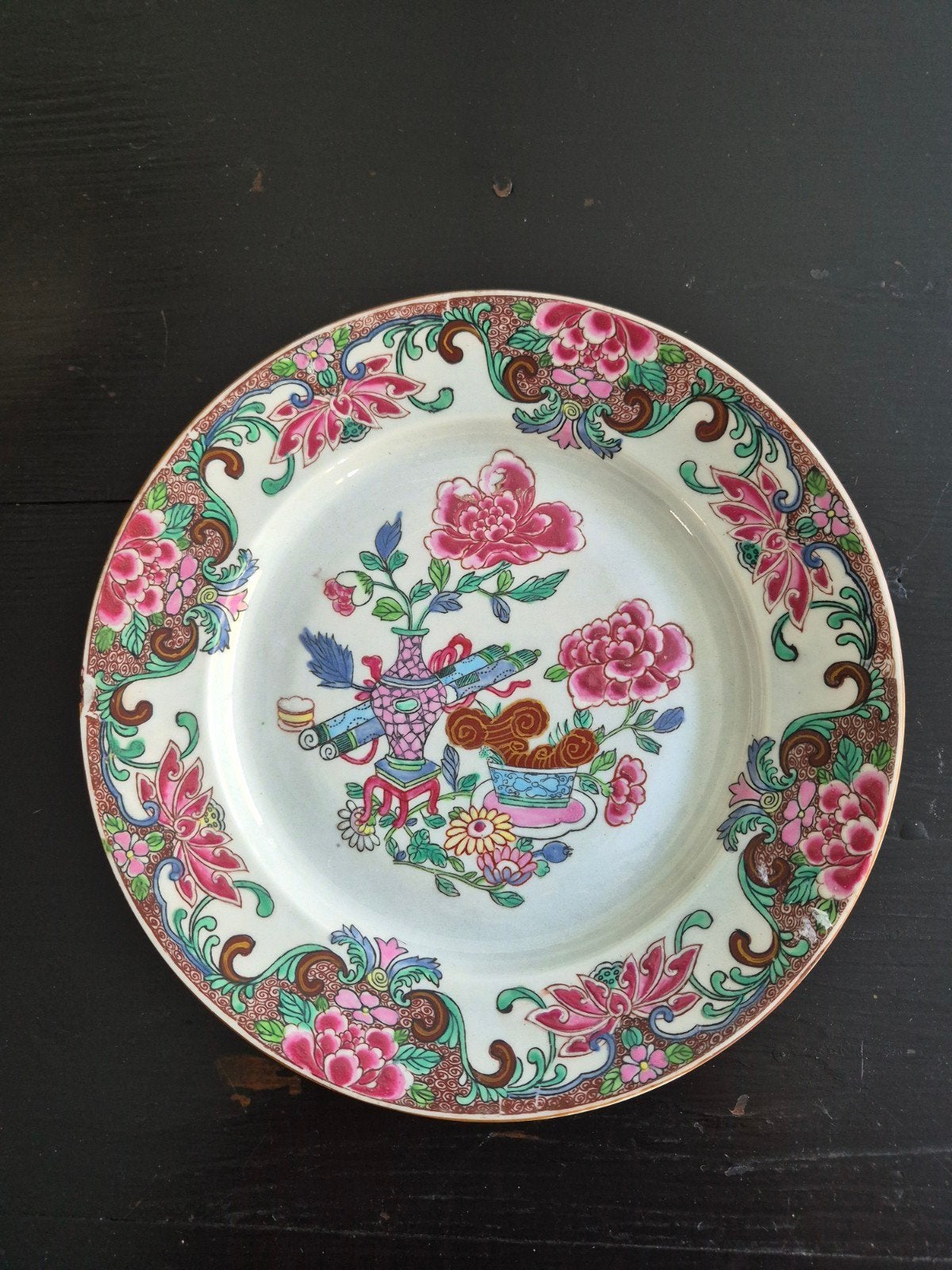 chinees bord familie rose, Antiek en Kunst, Ophalen of Verzenden