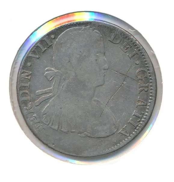 Nieuw-Spanje kolonie van Spanje 8 reales 19e eeuw Mexico, Ophalen of Verzenden, Midden-Amerika, Losse munt, Zilver