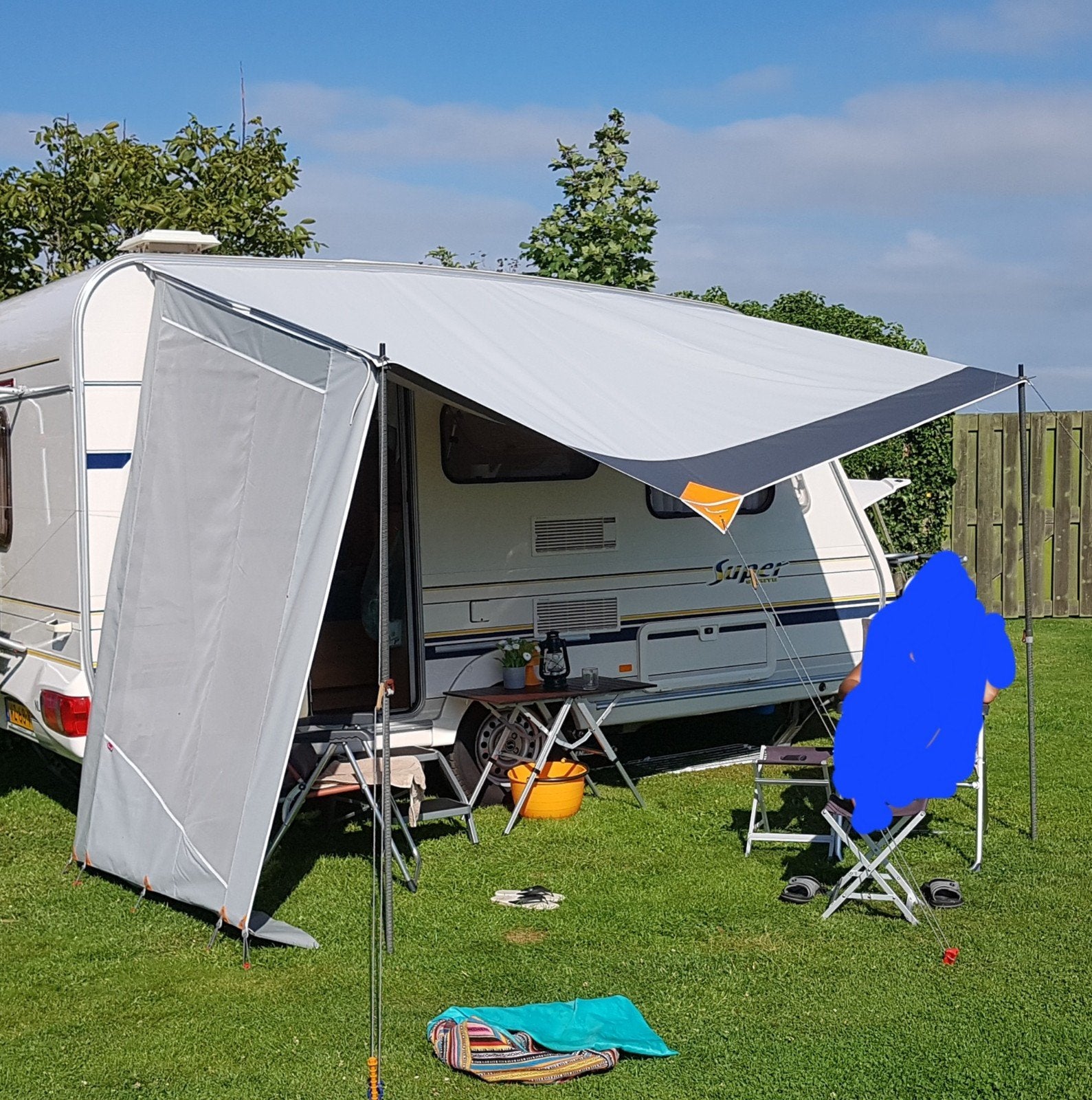 Isabella Shadow luifel + zijwand. 3 breed/2 diep/Carbon st., Caravans en Kamperen, Voortenten en Luifels, Ophalen, Zo goed als nieuw