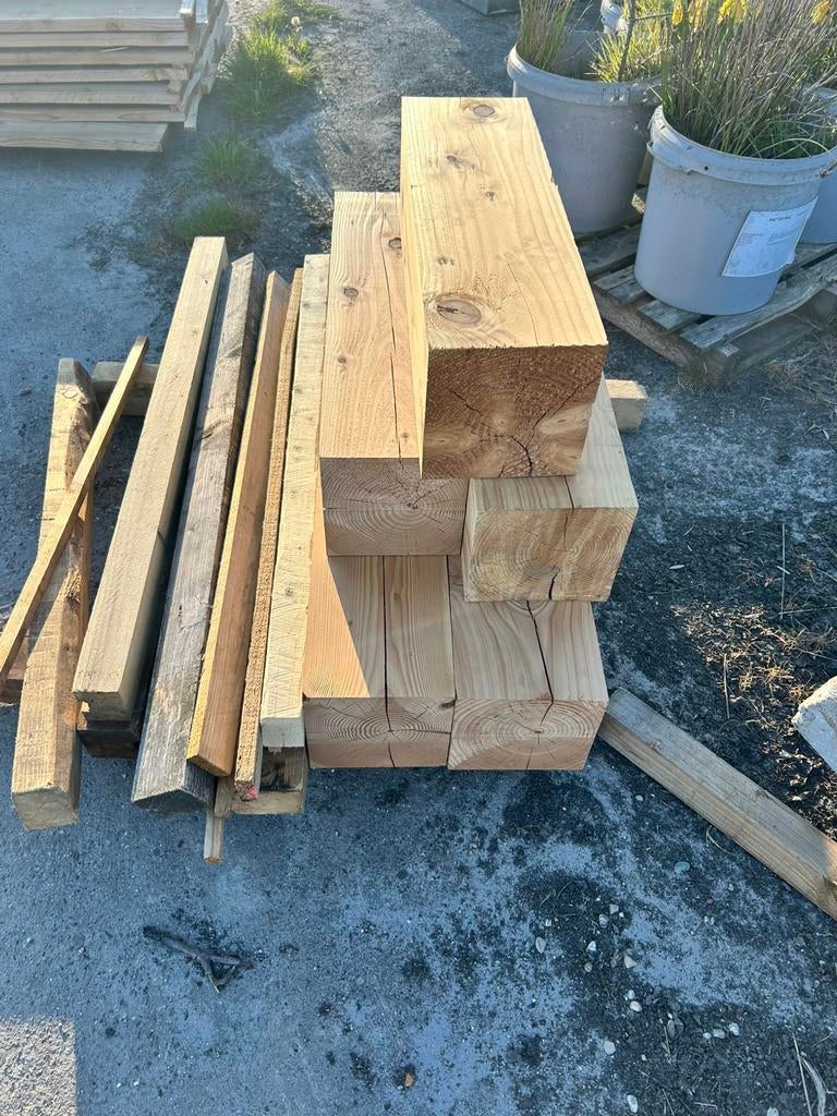 Douglas 20x20 zuilen geschaafd, Tuin en Terras, Ophalen of Verzenden, Nieuw, Minder dan 180 cm, Palen