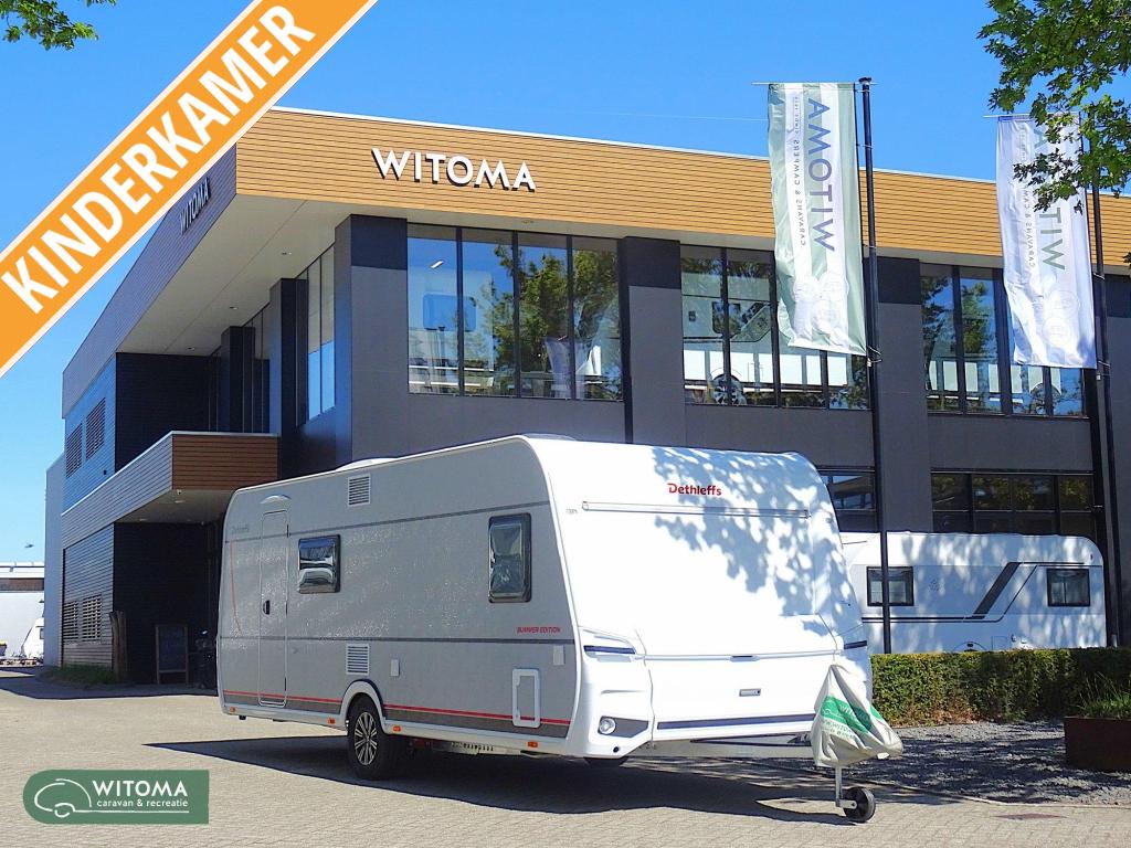 Dethleffs Summer Edition 560 FMK incl Airco Mover Voordeel, Caravans en Kamperen, Overige typen, Schokbreker, Bedrijf, Tot en met 6