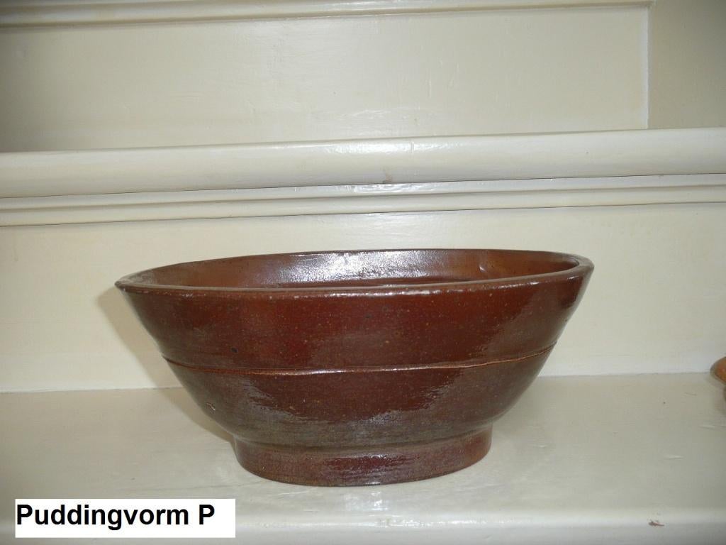 Grote oude Gres puddingvorm met bloemen, Ophalen of Verzenden