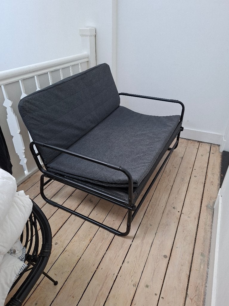 Slaapbank HAMMARN IKEA, Ophalen, Gebruikt, Zwart, 140 cm