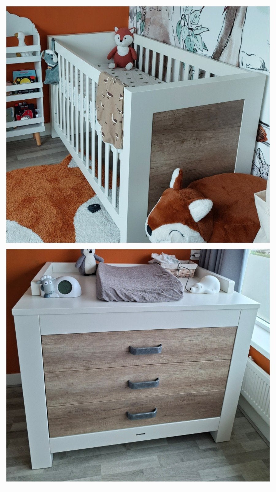 Kidsmill Long Island: Ledikant + Ikea Matras + Commode, Ophalen, Zo goed als nieuw, Jongetje of Meisje