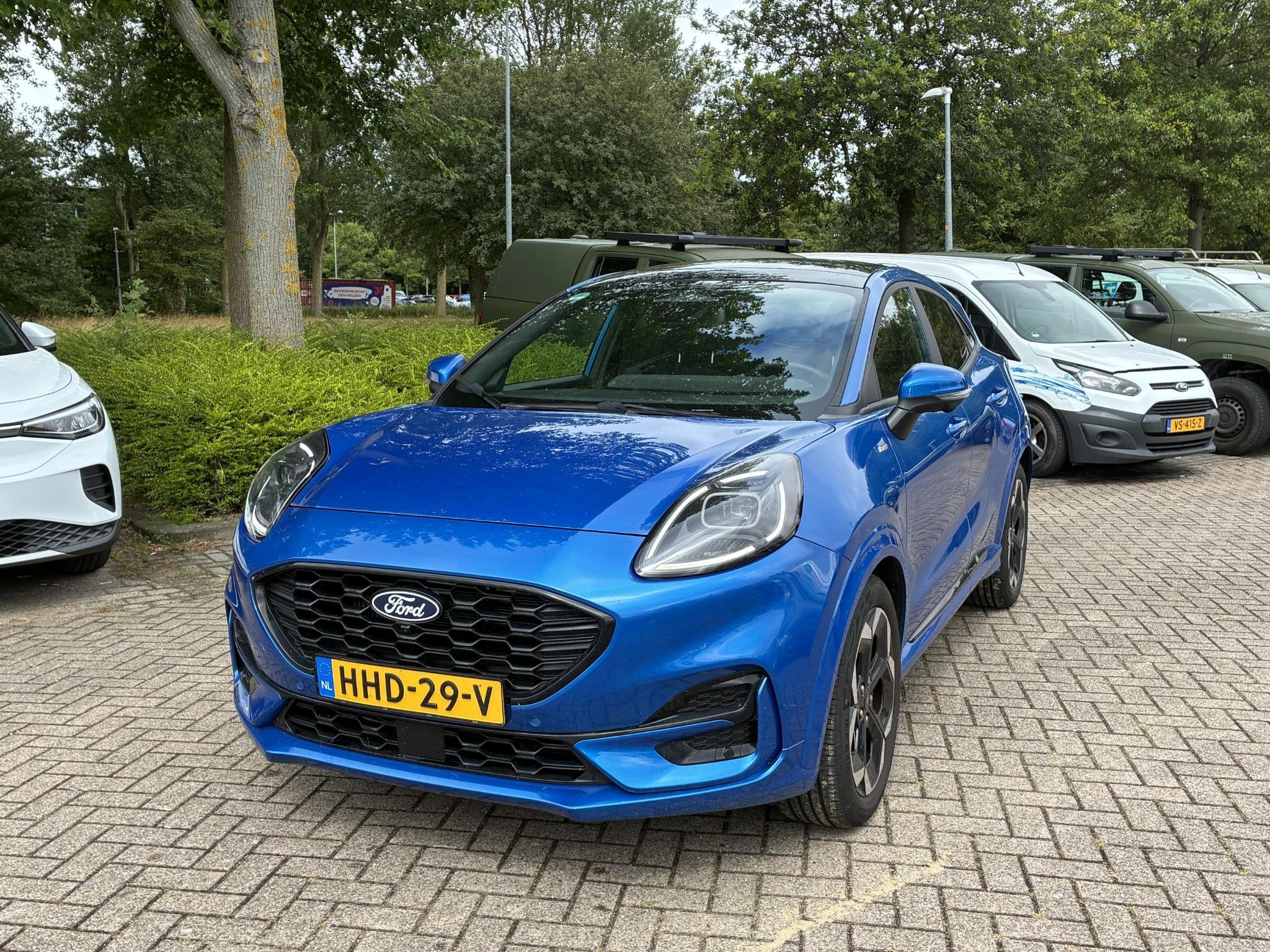 Ford Puma 1.0 EcoBoost Hybrid ST-Line X, 125 pk, Euro 6, Blauw, Leder en Stof