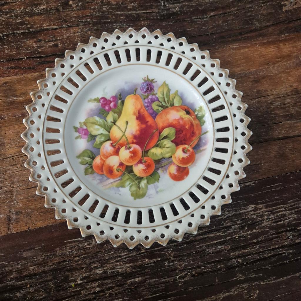 Decoratief bordje met fruitmotief - als nieuw, Ophalen of Verzenden