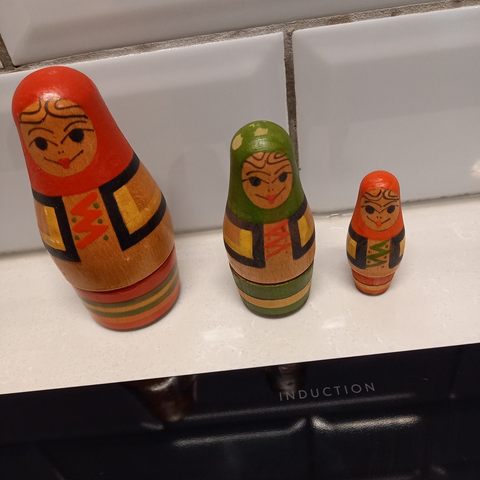 Russische Matroesjka Poppen (3-delig) – Authentieke USSR, Ophalen of Verzenden