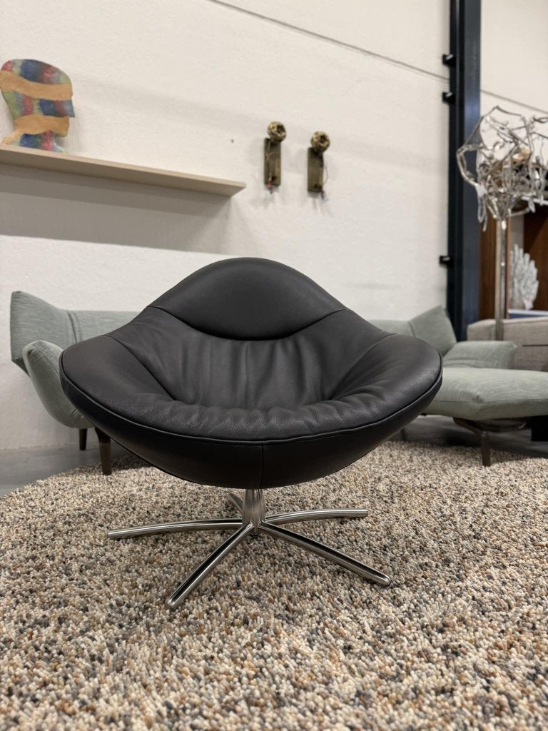 Nieuw Label Vandenberg Hidde Soft Fauteuil Zwart leer Gin