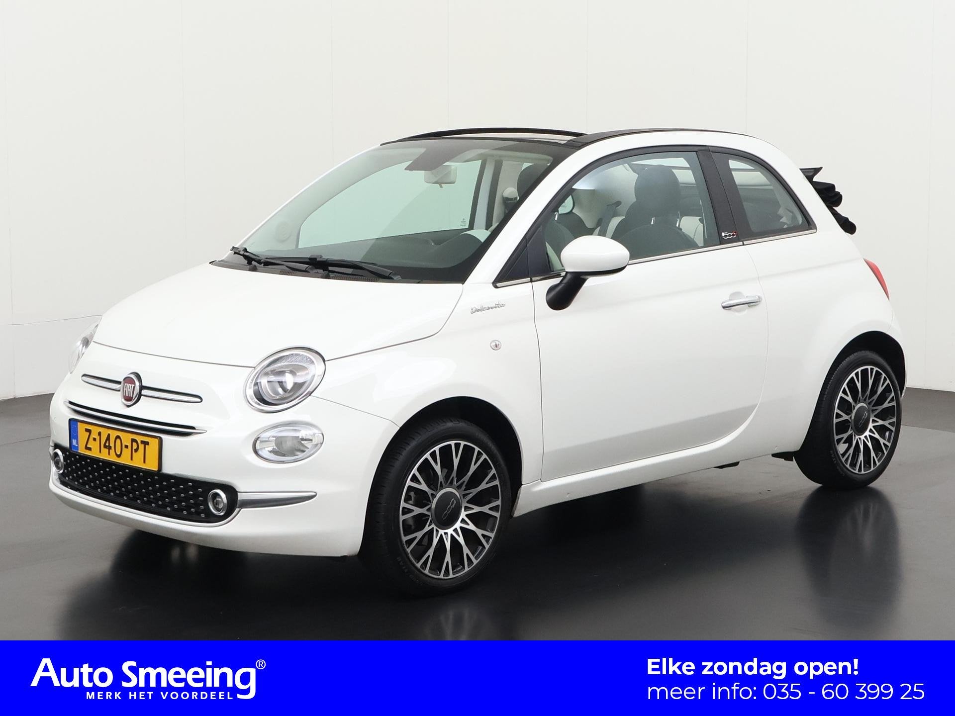 Fiat 500C 1.0 Hybrid Dolcevita | Navigatie | Apple/Android C, Voorwielaandrijving, 12 maanden, Stof, 4 stoelen