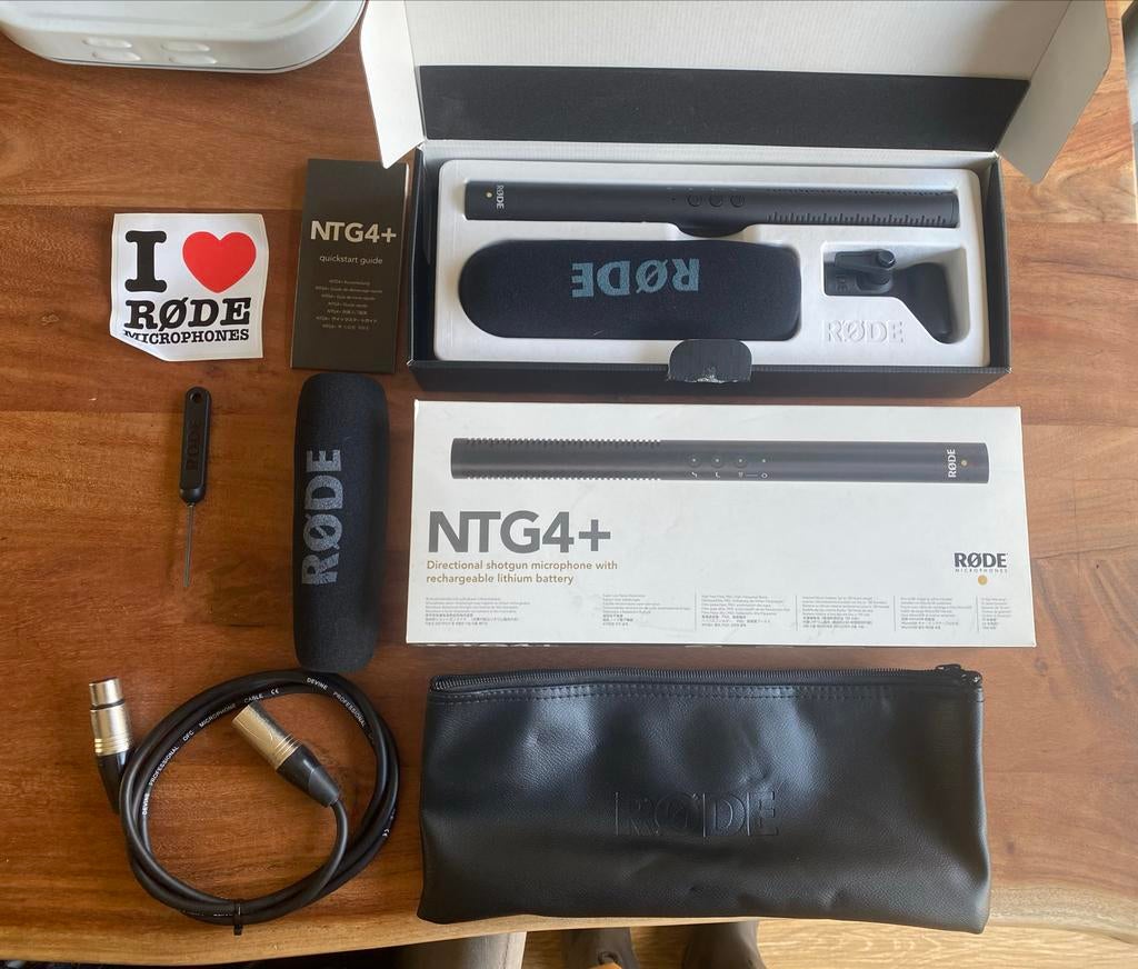 Rode NTG4+ Shotgun Microfoon met schockmount, Muziek en Instrumenten, Microfoons, Ophalen of Verzenden, Zo goed als nieuw, Overige typen