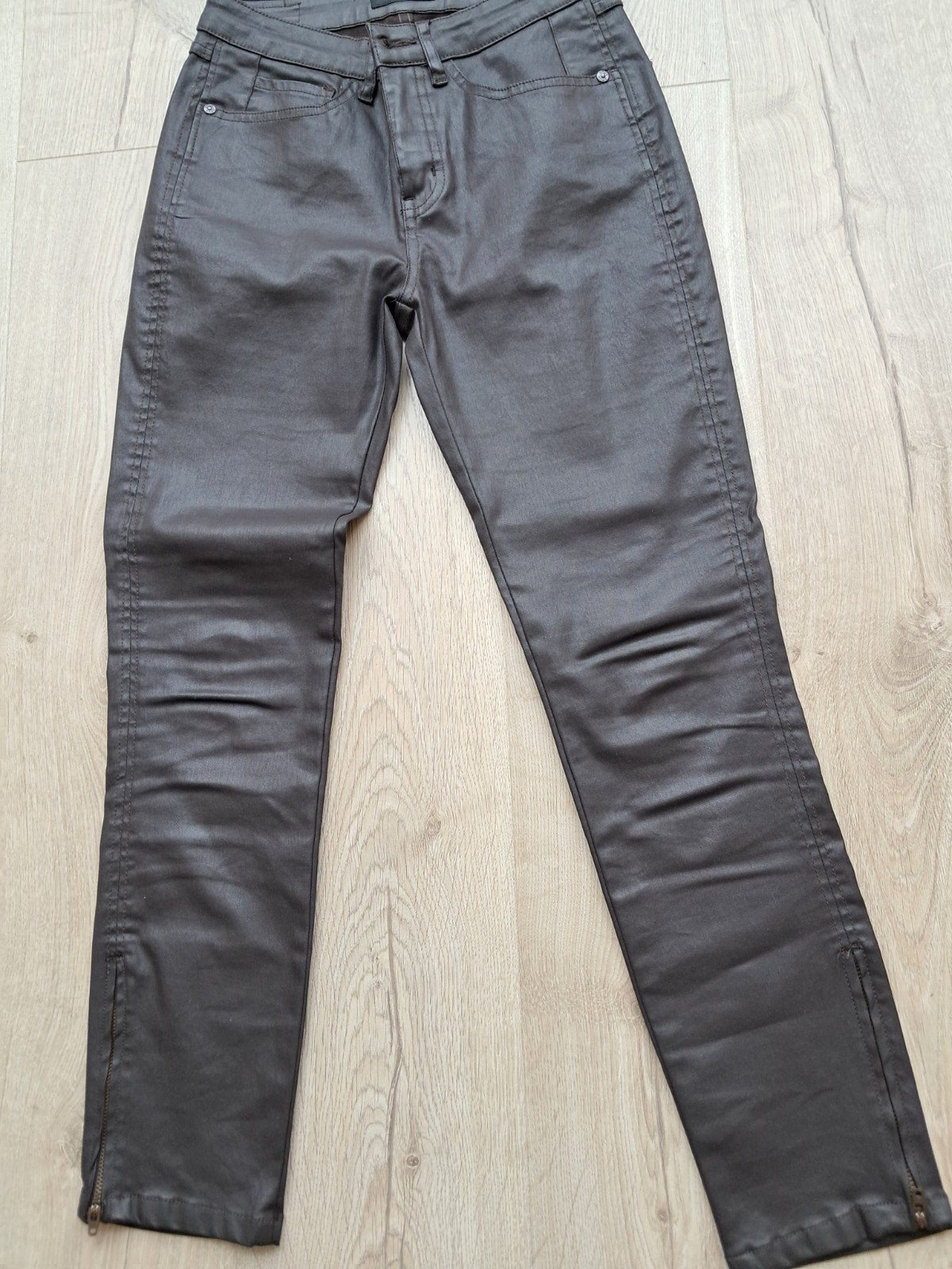 opus emily zip skinny broek bruin maat 34, Overige kleuren, Nieuw, Ophalen of Verzenden, W27 (confectie 34) of kleiner
