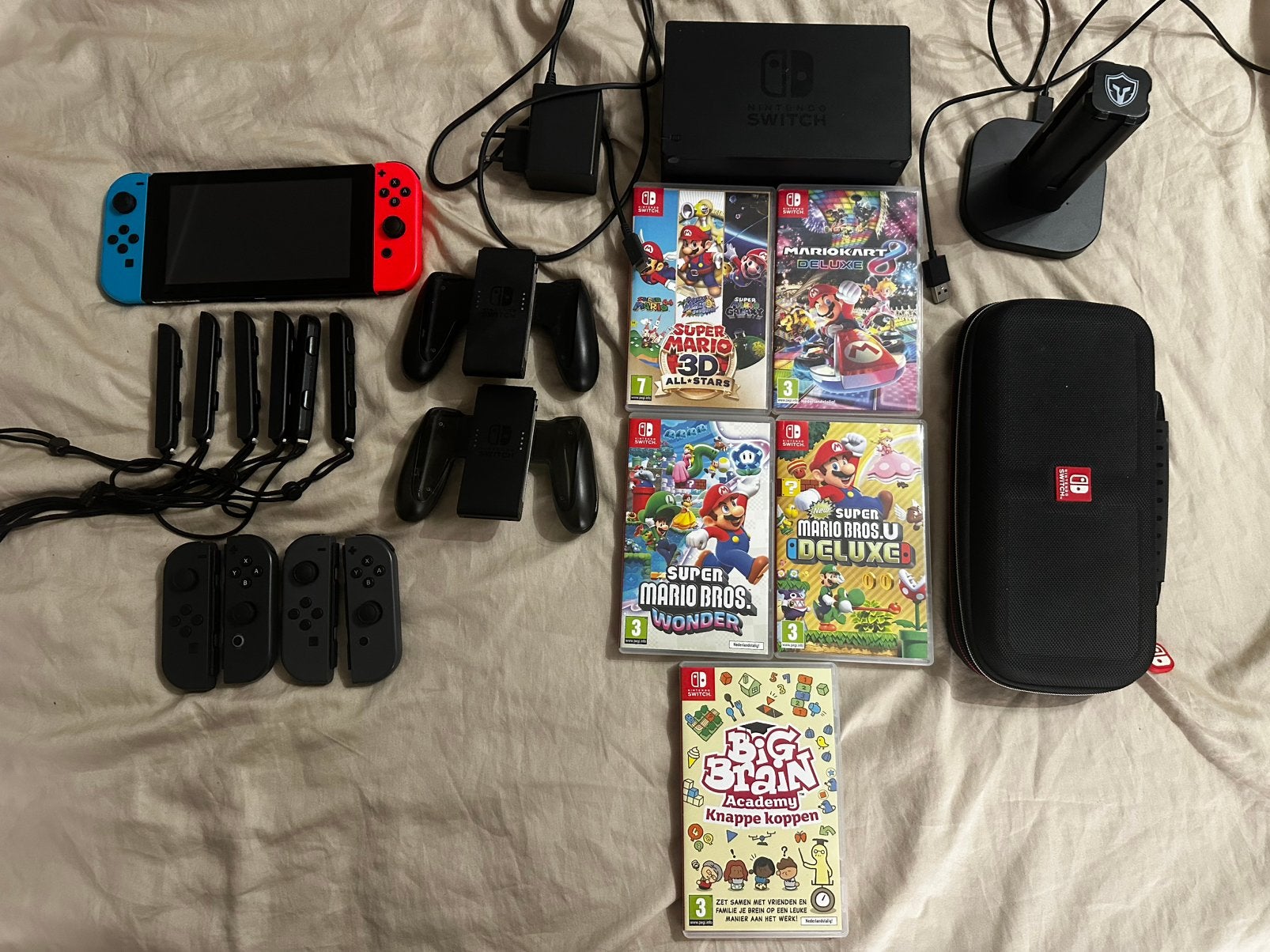 Nintendo Switch Set, Spelcomputers en Games, Spelcomputers | Nintendo Switch, Ophalen, Zo goed als nieuw, Switch Original